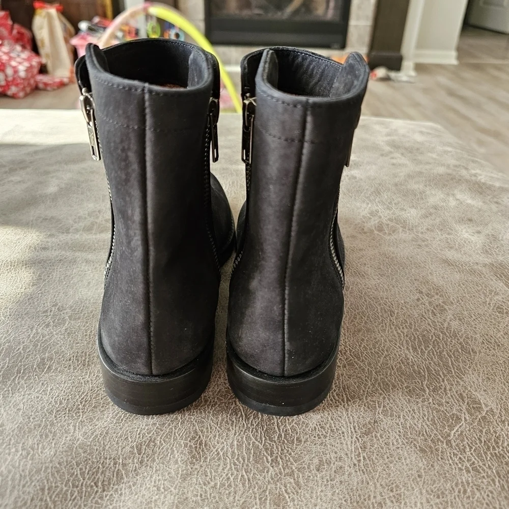 Frye Natalie Double Zip Leather Boots Size 6